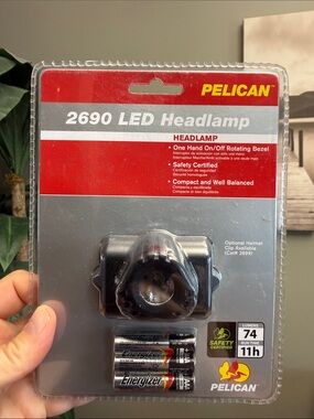 New Compact Pelican 2690 LED Headlamp 2690 LED Headlight 74 Lumens